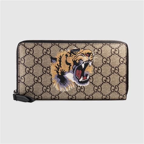 gucci tiger zip wallet